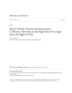 Motor Vehicle Unprotected Intersection Collisions