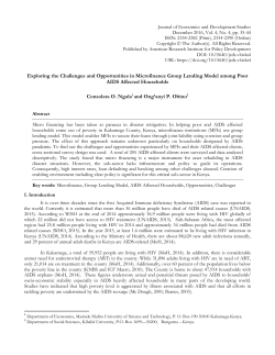 Full Text  - Journal of Economics and Development Studies