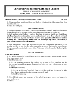 here - Christ Our Redeemer Lutheran Church