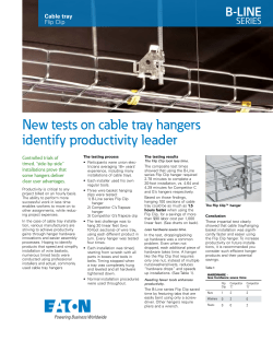 New tests on cable tray hangers identify productivity leader