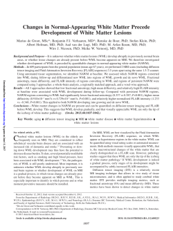 Changes in Normal-Appearing White Matter Precede Development