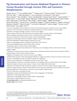Pig Domestication and Human-Mediated