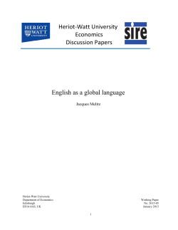 English as a global language - Heriot