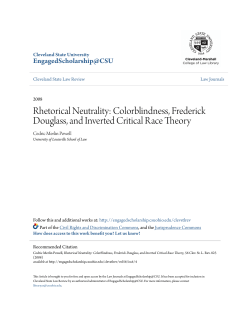 Rhetorical Neutrality: Colorblindness, Frederick Douglass, and