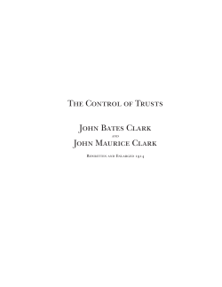 The Control of Trusts - McMaster University, Canada