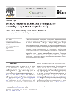 The N170 component and its links to configural face processing: A