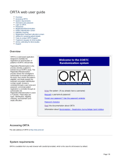 User Guide - ORTA