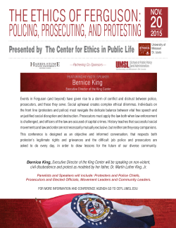 the ethics of ferguson - Center for Ethics in Public Life
