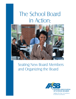 Seating New Board Members and Organizing the Board