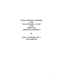 Mass Appraisal Report 2016 - Ellis County Appraisal District