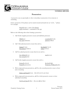 Possessives