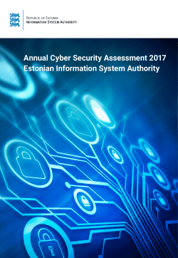 Annual Cyber Security Assessment 2017 Estonian Information