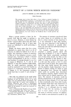 effect of a favor which reduces freedom