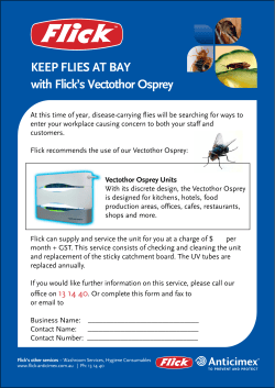 KEEP FLIES AT BAY with Flick`s Vectothor Osprey