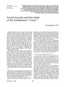 Social Security and the Myth of the Entitlement
