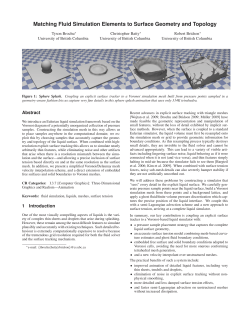 Matching fluid simulation elements to surface geometry and topology