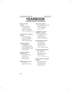 2011 Yearbook of the Protestant Reformed Churches