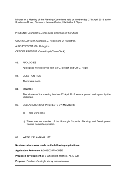 Minutes - Hatfield Town Council