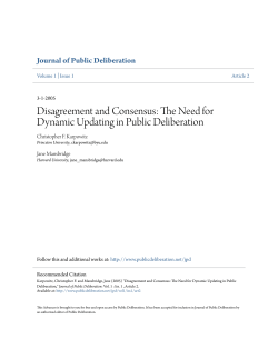 Disagreement and Consensus: The Need for Dynamic Updating in