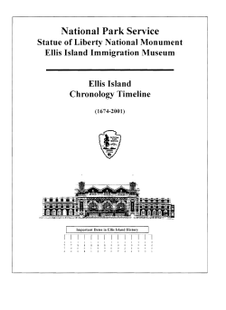 Ellis Island Chronology Timeline