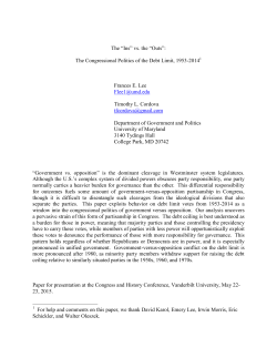 The &ldquo;Ins&rdquo; vs. the &ldquo;Outs&rdquo;: The Congressional