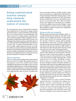 Doing sophisticated science simply