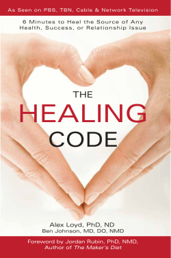 Read an Excerpt - The Healing Code