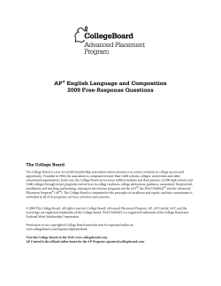 AP&reg; English Language and Composition 2009 Free
