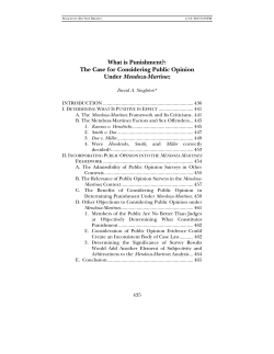 The Case for Considering Public Opinion Under Mendoza