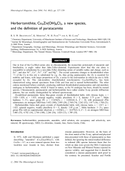 Herbertsmithite, Cu3Zn(OH)6Cl2, a new species, and the