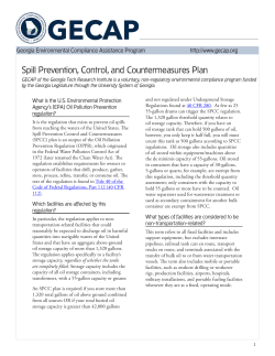 Spill Prevention, Control, and Countermeasures Plan