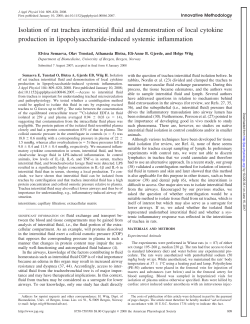 Isolation of rat trachea interstitial fluid and demonstration of local