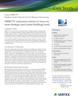 DIRECTV outsources returns to focus on more strategic