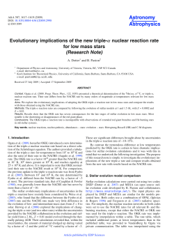 Evolutionary implications of the new triple