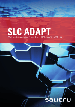 Modular Uninterruptible Power Supply (UPS) from 10 to 900 kVA