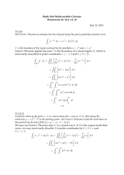 Math 2263 Multivariable Calculus Homework 26: 16.4 - Math-UMN