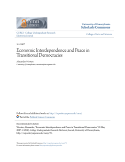 Economic Interdependence and Peace in Transitional Democracies