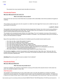 Presidential Powers Lesson 2 - Mater Academy Lakes High School