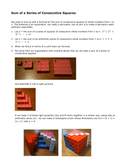 Sum of a Series of Consecutive Squares