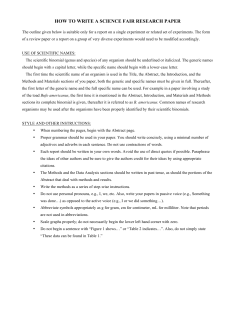HOW TO WRITE A SCIENCE FAIR RESEARCH PAPER