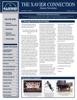the xavier connection - Xavier Catholic Schools