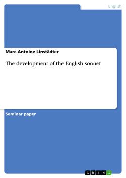 The development of the English sonnet, English Language and