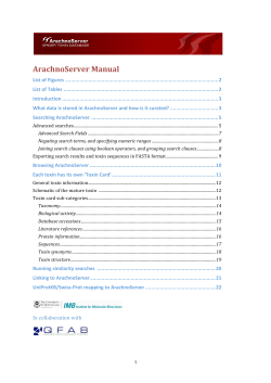 user manual - ArachnoServer
