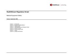 Medical Equipment Safety