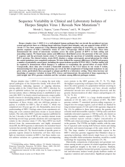 Sequence Variability in Clinical and Laboratory