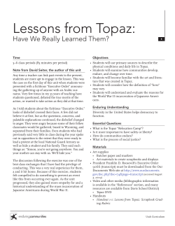Lessons from Topaz - Japanese American National Museum