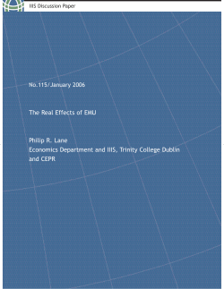 The Real Effects of EMU - Trinity College Dublin