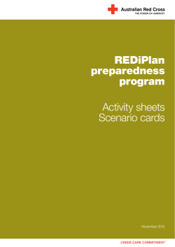 Activity sheets - Australian Red Cross