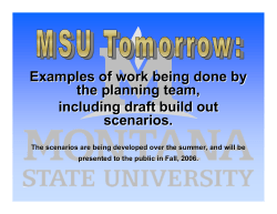 Examples of work being done by the planning team, including draft