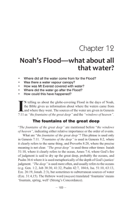Noah`s Flood&mdash;what about all that water?